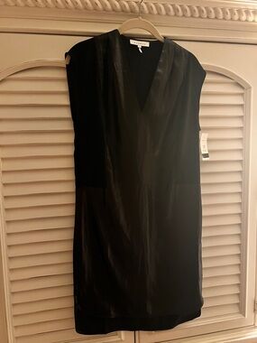 Sandro Paris Black V-Neck Evening Dress